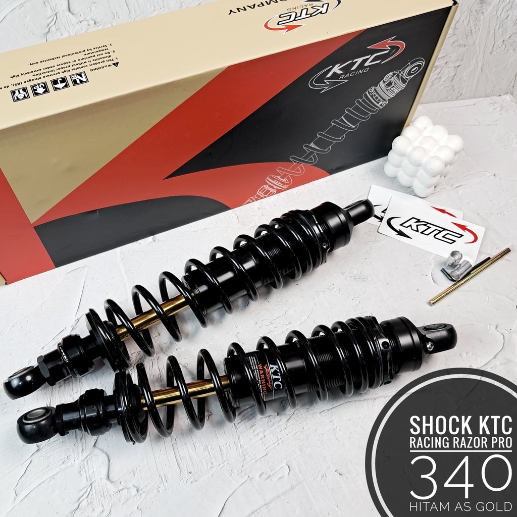 Shock Sobreker KTC Racing Razor PRO 340 Supra X/Smash/Supra X 125/Tiger/Kharisma/Blade Grey/Hitam Me