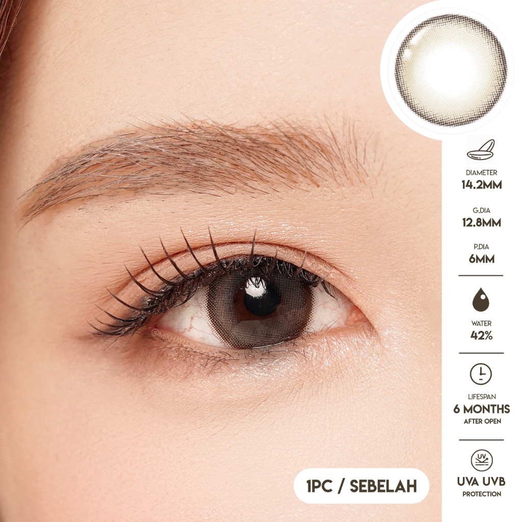 [1pc] MIKHAYLOVESHOP Softlens ODDIS Pure Lightbrown (Beige) new