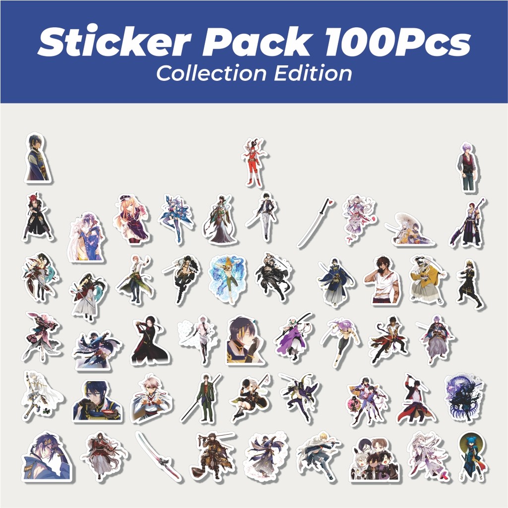 

Hot Stiker Game Series Touken Ranbu Karakter V4 Lucu Anti Air Stikers Berperekat Waterproof Sticker Decal Buat Motor Helm Buku Journal Koper Casing HP Laptop Botol Minum