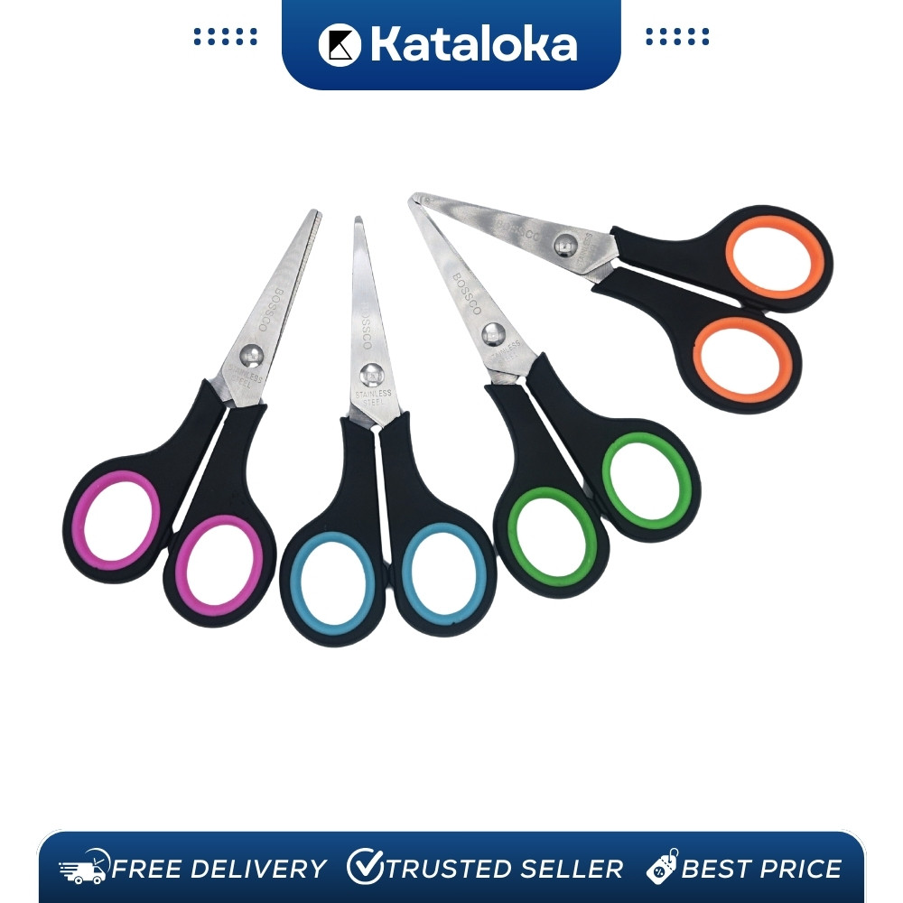 

KATALOKA Gunting Scissors BOSSCO BC-904 4 inch 1 Lembar(12 Pcs)