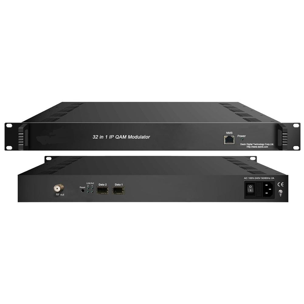 32 IP QAM Modulator Multiplexer Scrambler Modulator All-in-One IP to DVB-C Modulator