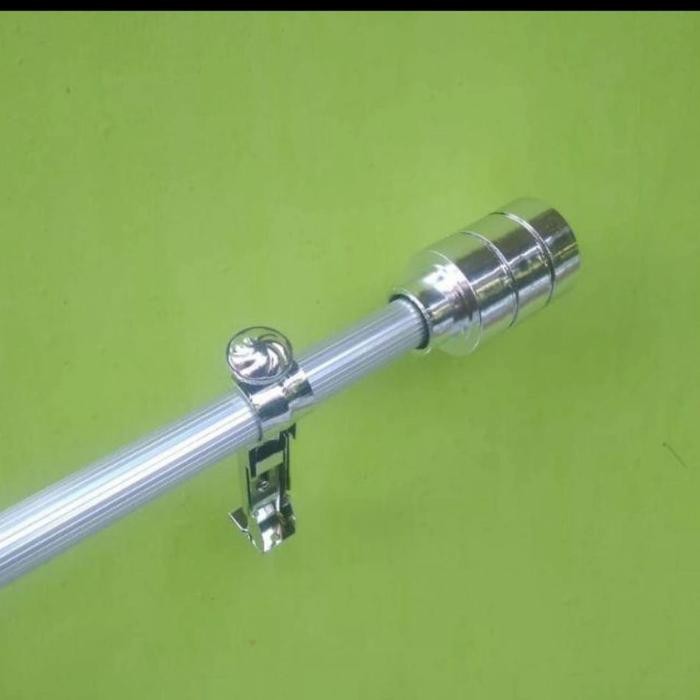 Batang Gorden Jendela Minimalis - silver, 60cm