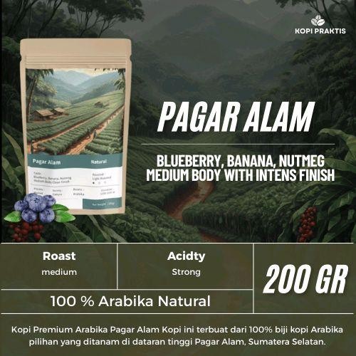

ROASTED BEANS ARABIKA NATURAL PAGAR ALAM 200 GR | BIJI KOPI SANGRAI | Coffee - GILING HALUS