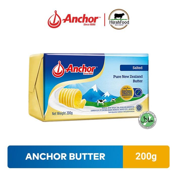 

Best Seller Anchor Pure New Zealand Butter Pats (Salted / Unsalted) - Salted-200gr
