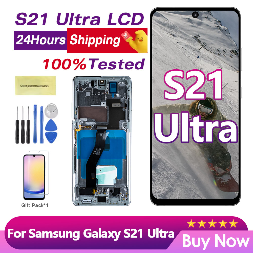 OLED LCD For Samsung S21 Ultra SM-G998B SM-G998U Display Touch Screen Digitizer For Samsung S21 Ultr