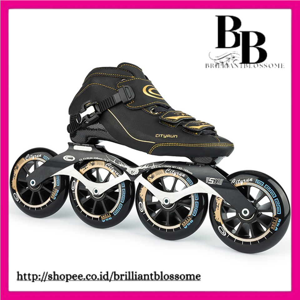 Original Cityrun Speed Inline Skates Carbon Fiber Professional Competition Roller Skates 4 Wheels Ra