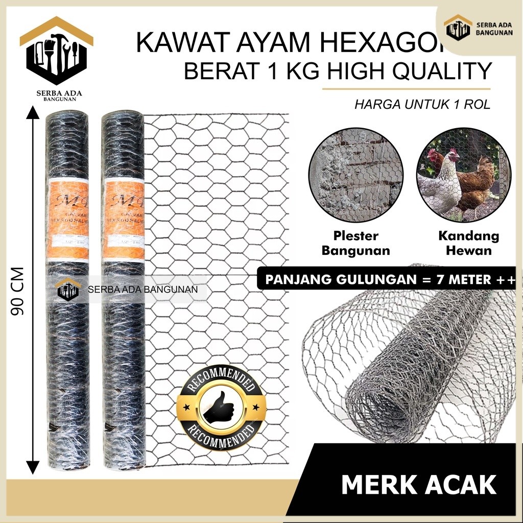 NEW SAB Kawat Ayam 7,5 meter Kawat Hexagonal kandang ayam / pengikat pipa / per roll KAWAT AYAM