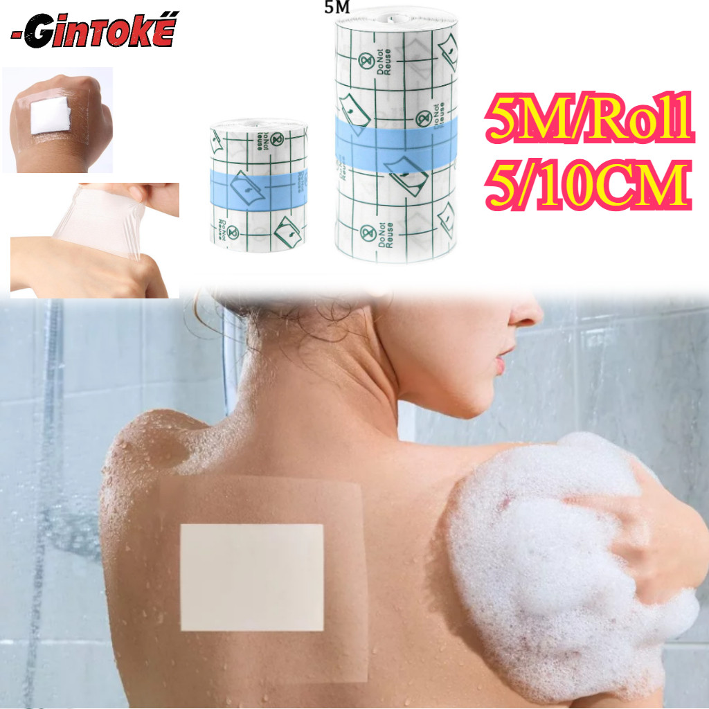 5Meter Plester Anti Air/Tranparent Film Dressing Roll / Anti Luka Plester/ Pita Medis Anti Air/Tahan