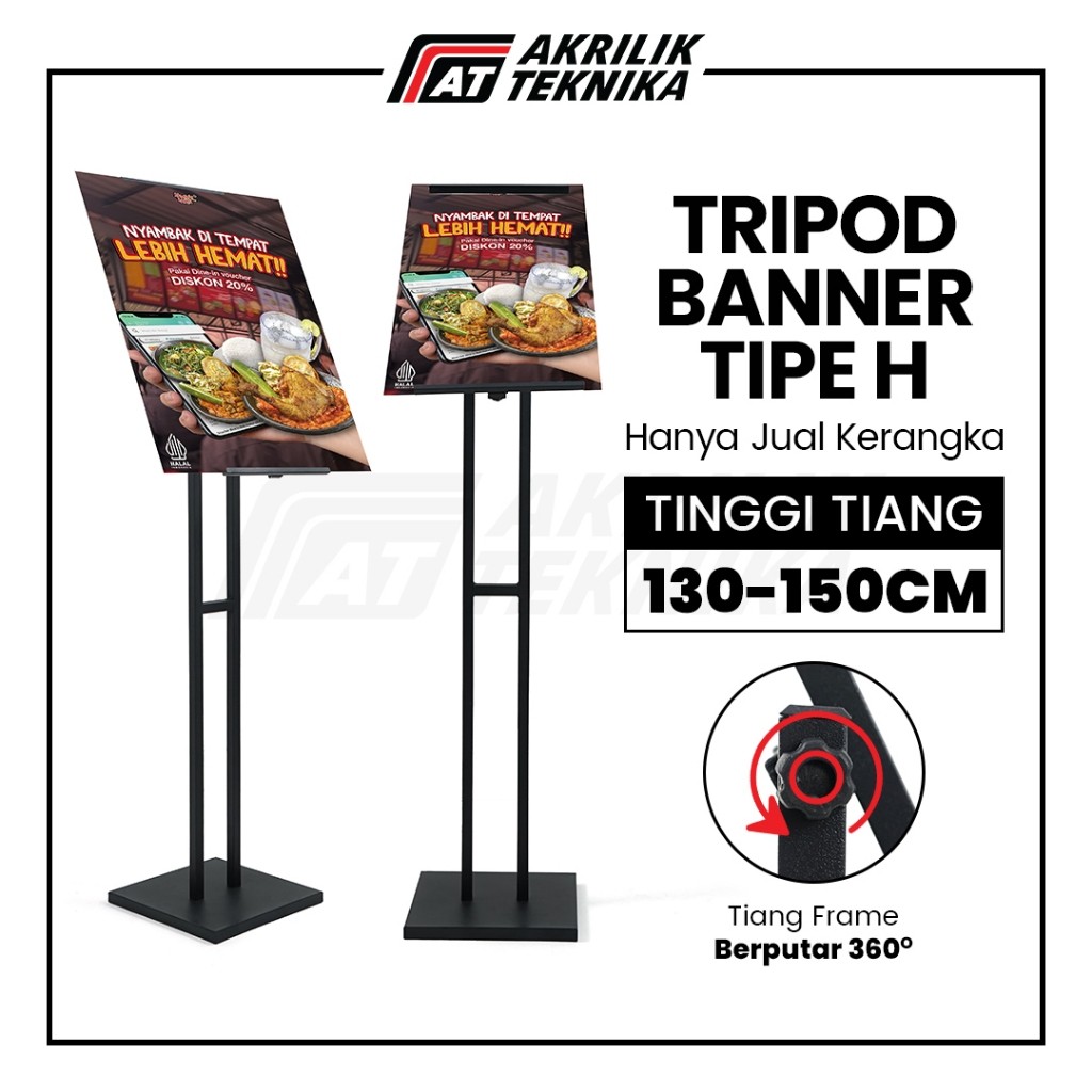 

Tripod Tipe H / Tripod Banner Adjustable / Standing Display Poster