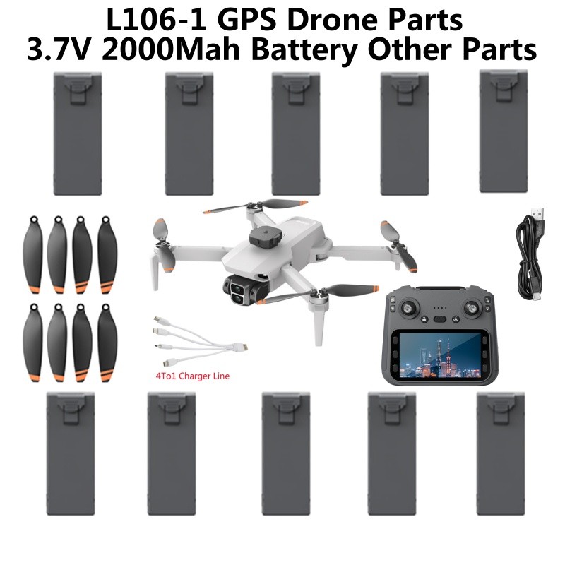 L106-1 Brushless GPS remote control RC Drone quadcopter Spare Parts 3.7V 2000Mah Battery Propeller U