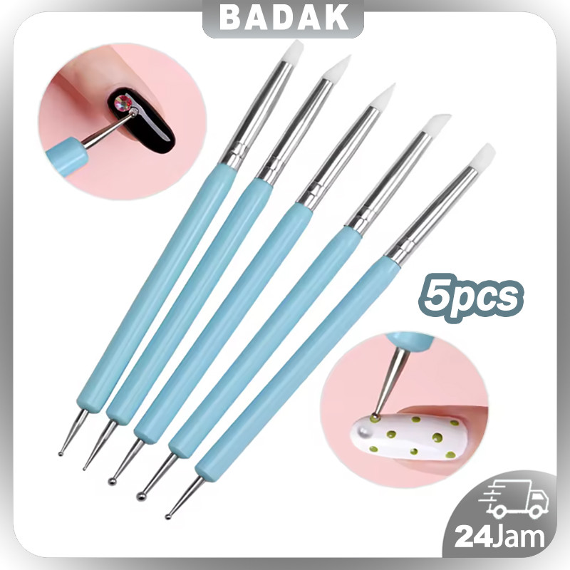 

Nail Art Tools 5PCS/diy Clay Kit/clay Tools/alat Alat Nail Art Lengkap/clay Tools Set/peralatan Nail Art
