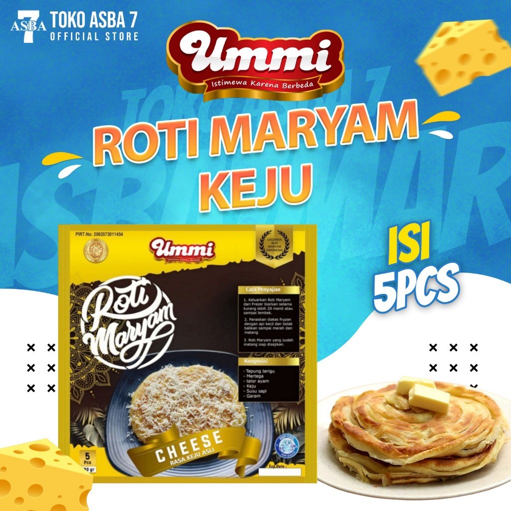 

UMMI ROTI MARIAM KEJU ISI 5PCS