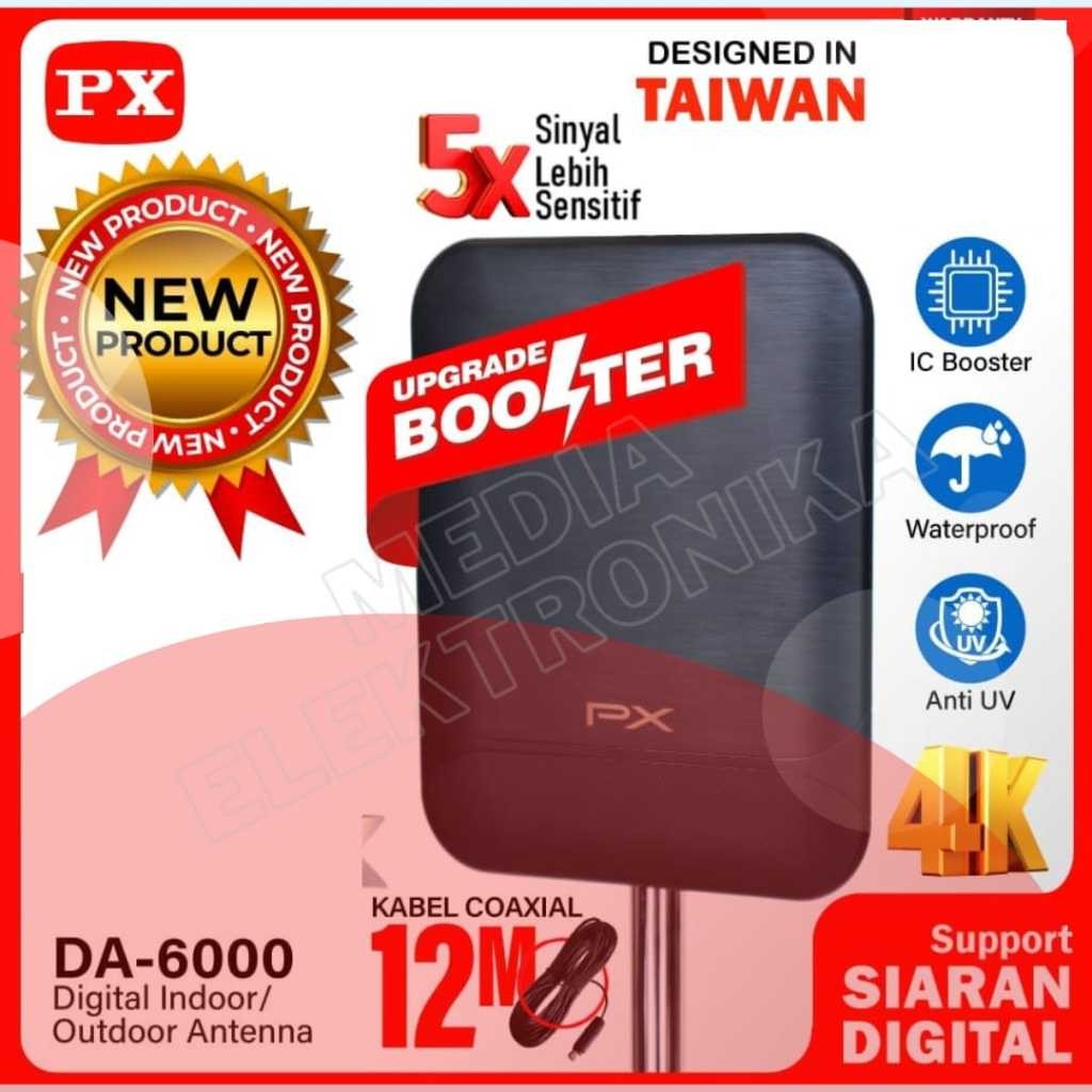 Antena TV Digital bisa indoor dan outdoor PX DA 6000 Upgrade Booster .