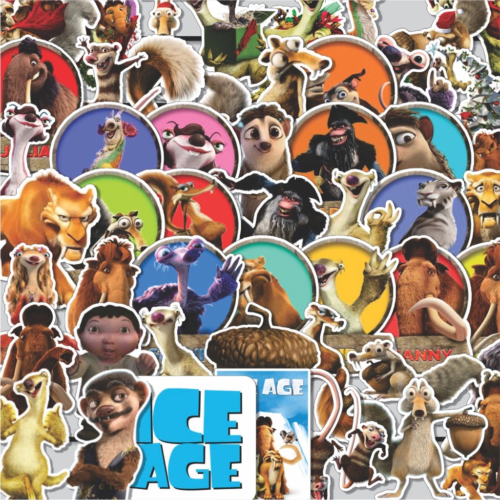 

Stiker Cutting Pack Stiker Kartun Ice Age Isi 100Pcs Series Aesthetic Lucu Keren Untuk Koper Bahan Vynil