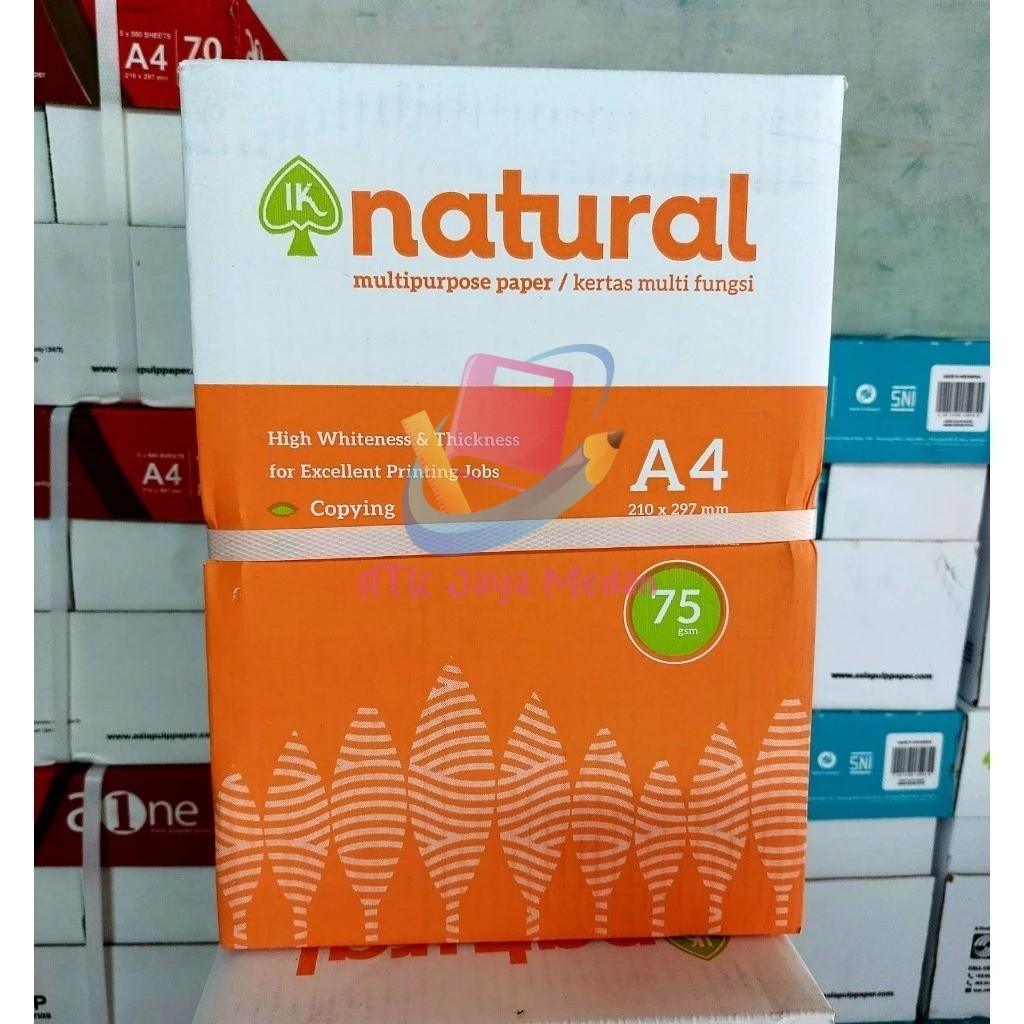 

ATK Jaya - KERTAS HVS UKURAN A4 NATURAL 75 GSM TEBAL