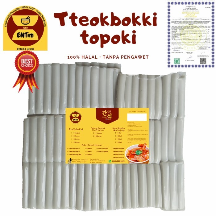 

HEMAT! Tokpokki/Tokpoki/Teokbokki/Tteobokki/Cemilan/Jajanan 1 Kg