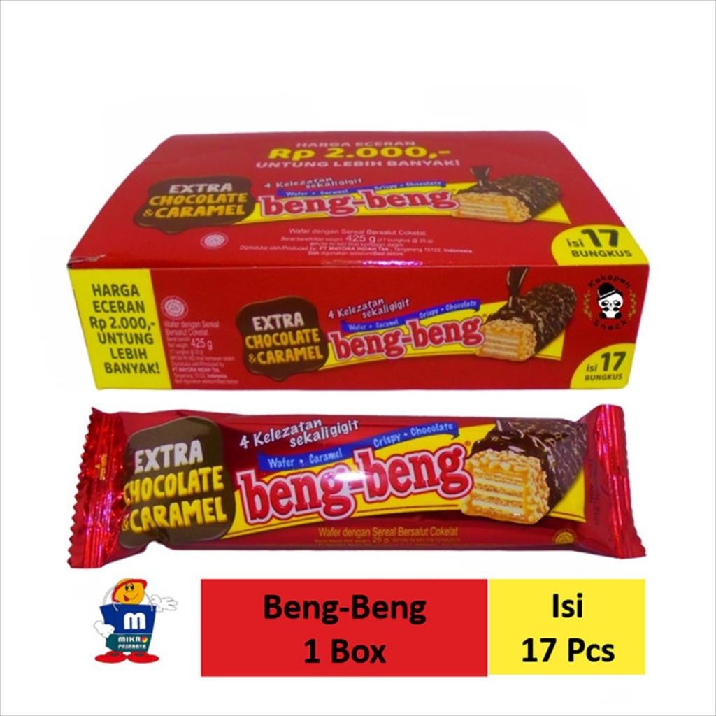 

Beng-Beng Coklat Wafer beng beng COKELAT 25 gr x 17 pcs [1 BOX]