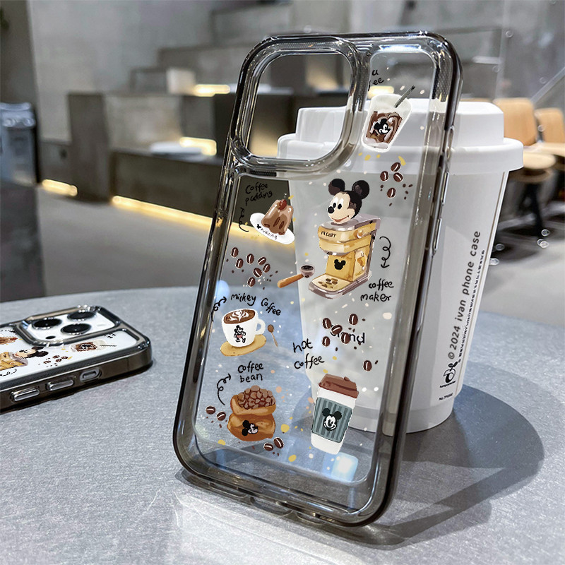 Case hp Redmi 15 15C 13x 13 note 12 pro plus note 11 pro plus 10c 10 pro 12 9a 10a mesin kopi Mickey