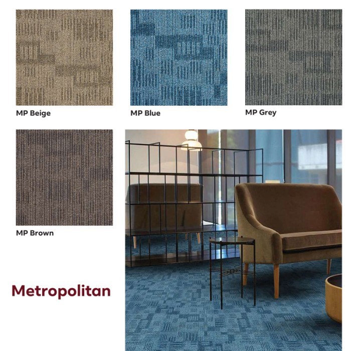 Karpet Tile Metropolitan | Karpet Kantor | Karpet Hotel 50 x 50 cm