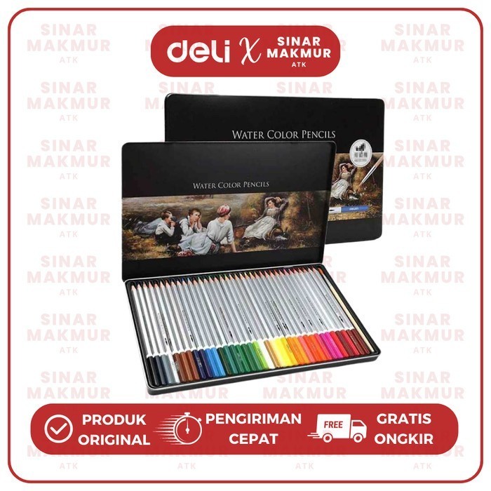 

Pensil Warna Cat Air/Watercolor Pencil 36 Warna Deli 6522 (Set)