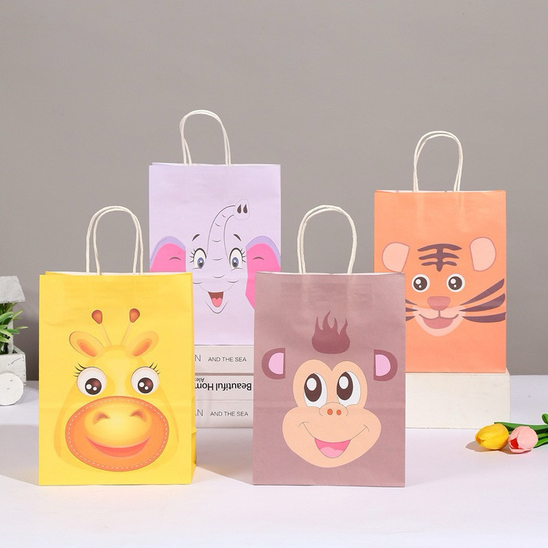 

Paper Bag.Tas Kado Motif gambar animal. Simple Goodie Bag