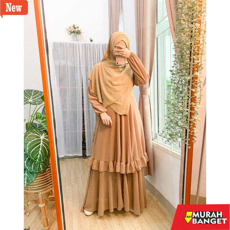 abaya shopee haul 2024 Elsa Dress vol. 02 | Gamis | Dress | Abaya by Handsqob.id