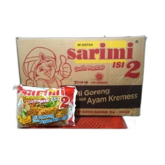 

Sarimi isi 2 ayam kremes per dus