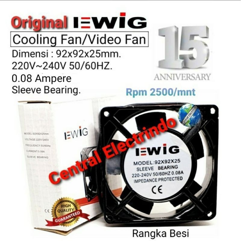 Cooling Fan Video Fan 92x92x25mm EWIG.