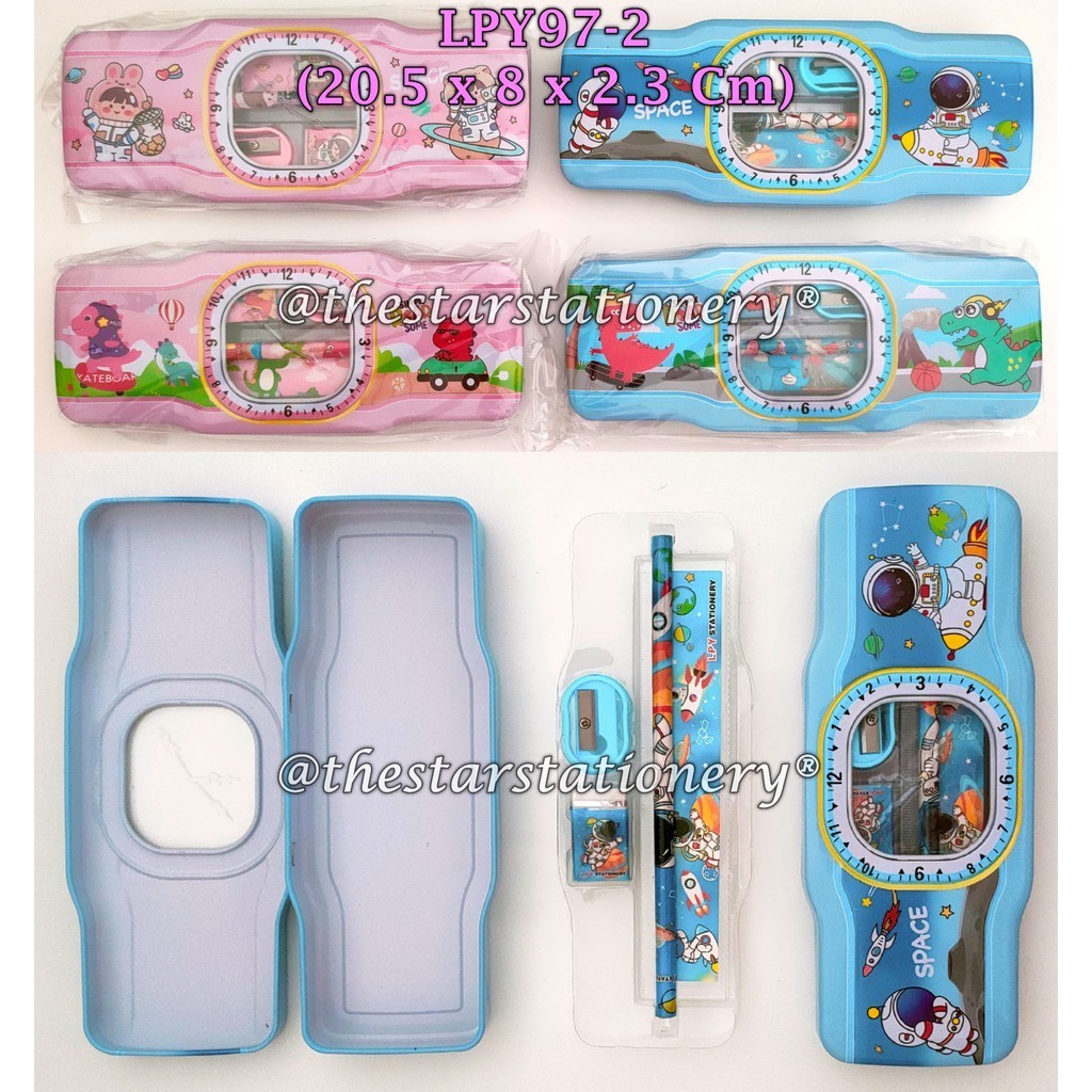 

(1 Biji) Kotak Pensil Kaleng LPY97-2 / Tempat Pensil Kaleng 20.5* 8*2.3 Cm