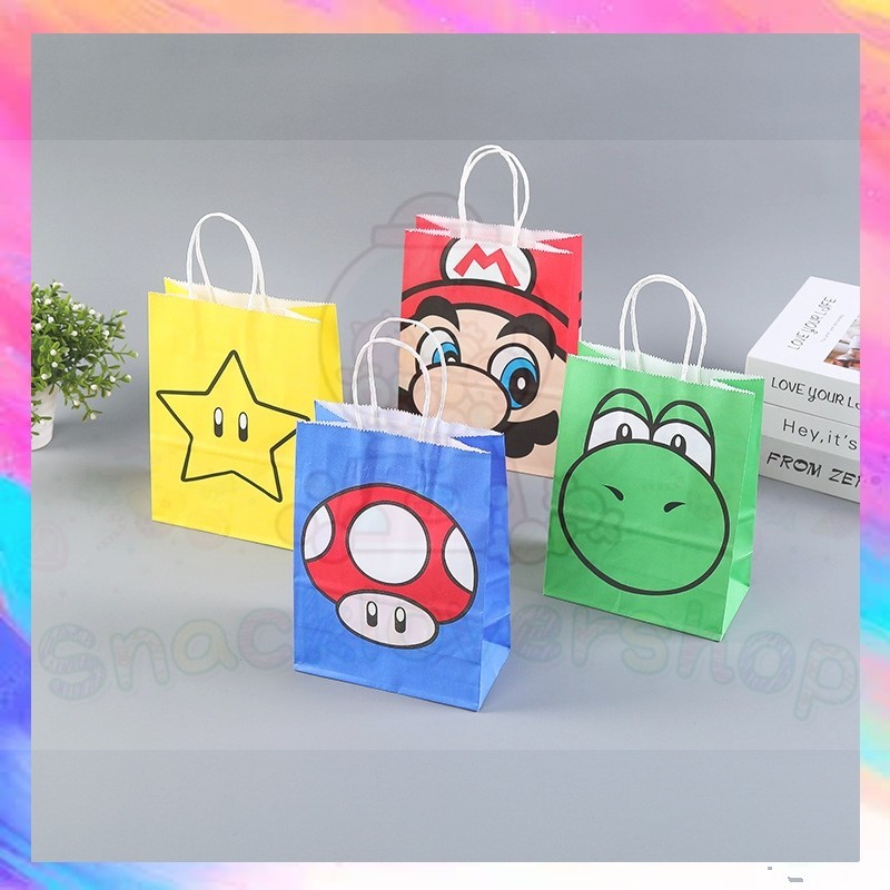 

Paper Bag Gift Cute / Paperbag Hadiah Mariobros Super Mario (15 x 8 x 21Cm)