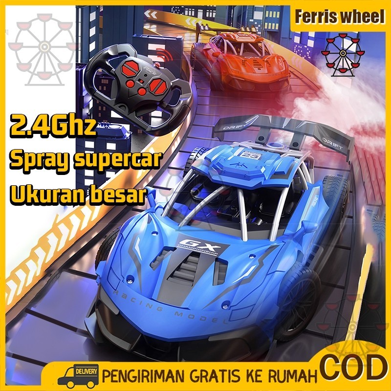 FR89AS Ferris Wheel 1: 18 RC supercar semprot drift 2.4G RC spray mobil rc mobil drift mobil balap k