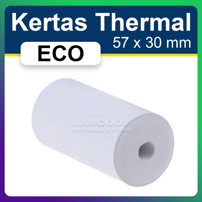 

KERTAS PRINTER BLUETOOTH 57 x 40 - KERTAS THERMAL MOBILE PRINTER 57x40 - Codeshop 57x30 -tma56