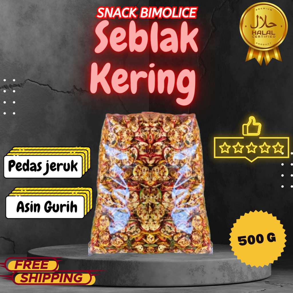 

Cemilan 500 gr SEBRING Seblak kering Daun jeruk / Seblak kemplang / seblak bawang xtra daun jeruk Kriukk snack Food