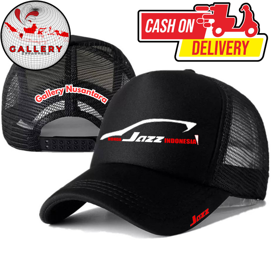 Gallery Nusantara Topi Trucker HONDA JAZZ - Topi Distro HONDA JAZZ Logo - Topi HONDA JAZZ Premium - 