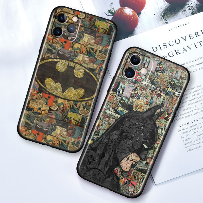 Batman Superhero Luxury Art For Apple iPhone 15 14 13 12 11 XS XR X 8 7 SE Pro Max Plus Mini Black P