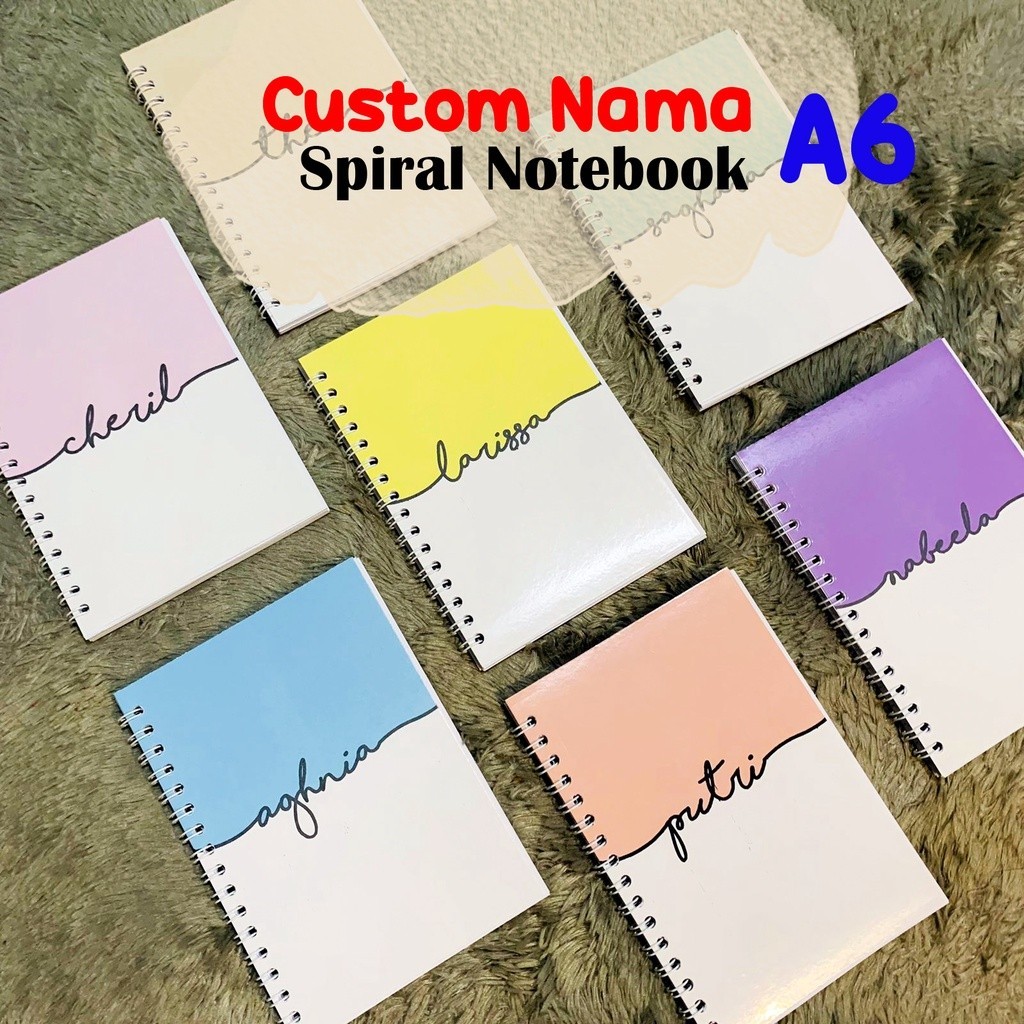 

BUKU TULIS CUSTOM NAMA NOTEBOOK A6 JILID KAWAT / NOTEBOOK / BUKU DIARY / BUKU JURNAL / BUKU CATATAN