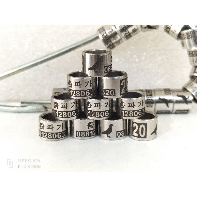 RING BURUNG MODEL BAJA BLOK VARIASI BISA PESAN NAMA MERPATI MURAI