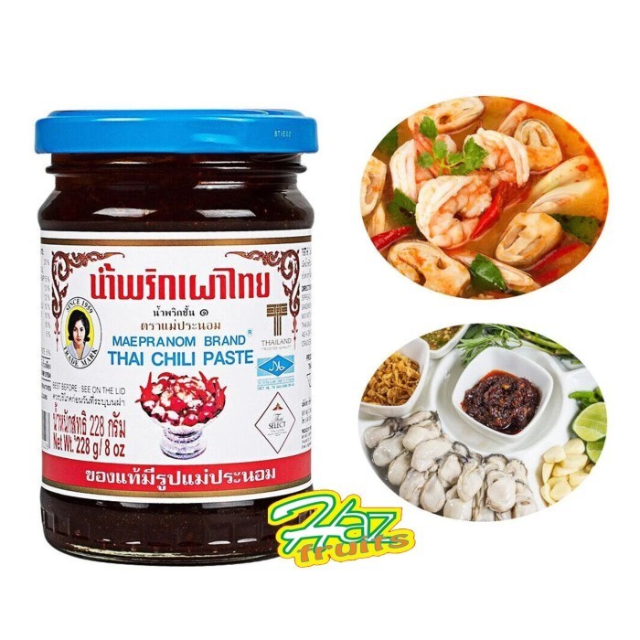 

Maepranom Brand Thai Chilli Paste Sauce 228g | Mae Pranom Pasta Sambal