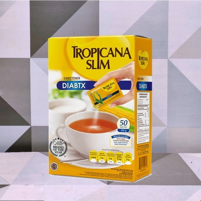 

Tropicana Slim Sweetener DIABTX Kemasan 50 / 100 / 150 Sachet
