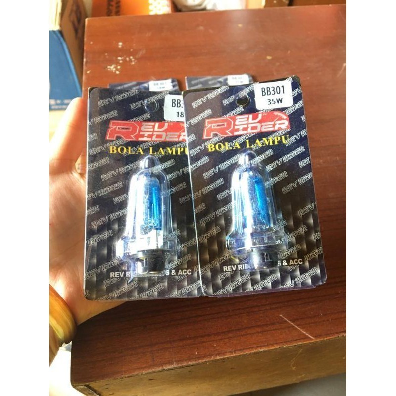 [ DELSER MOTOR ] BOLA LAMPU DEPAN BIRU PUTIH BULAT MOTOR BEBEK MATIC H6 XENON TDH REVRIDER LAMPU UTA