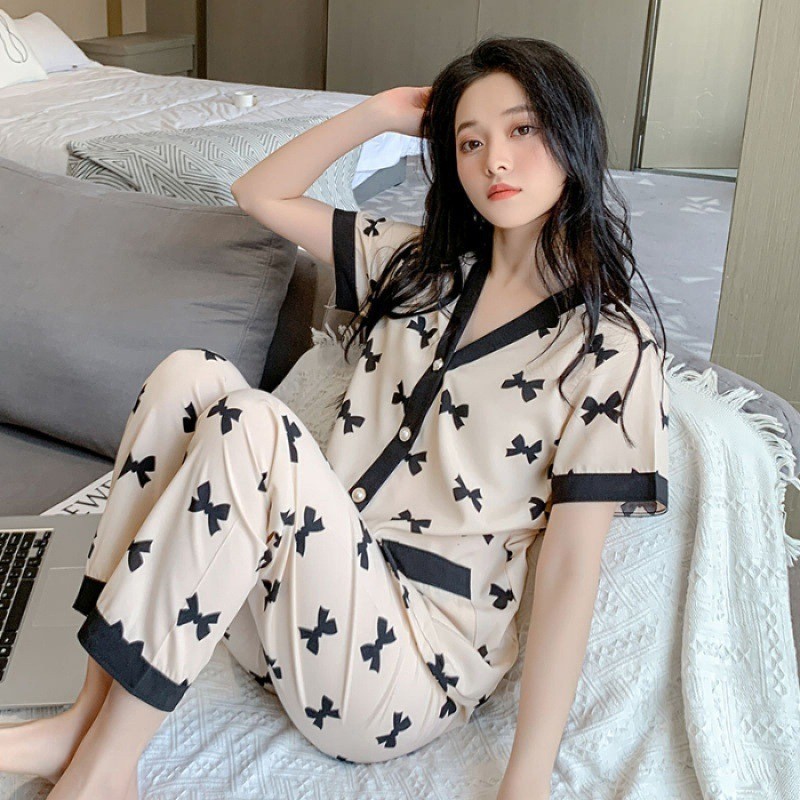 PROMO DISKON WINGALERY Piyama Baju Tidur Dewasa Wanita Set Celana Baju Piyama Wanita Import