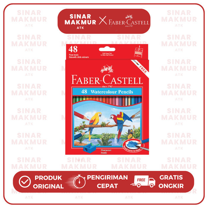 

Pensil Warna Cat Air/Hybrid/Water Color Pencil Faber Castell 48 Warna (Set)
