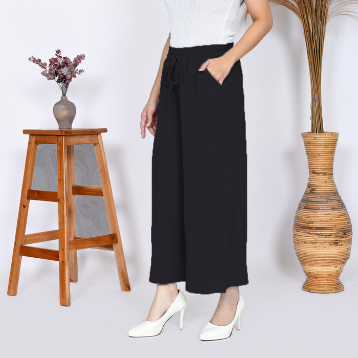 promo ✨ -Celana Kulot Panjang Cringkel Premium Kulot Hhweist desa kringkel - Biru Elektrik