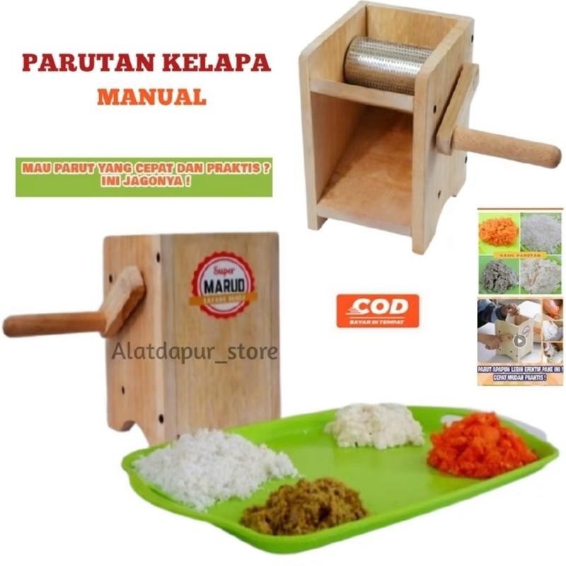 (LOKAL) PARUTAN KELAPA MANUAL / SERUTAN KELAPA / SINGKONG/ BAHAN MAKANAN / SERBAGUNA SUPER MARUD Kay