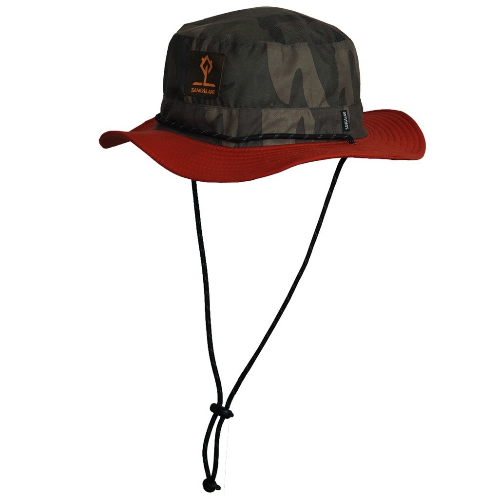 RT7UY Topi SANGALAKI Square Jungle Hat Camo Red