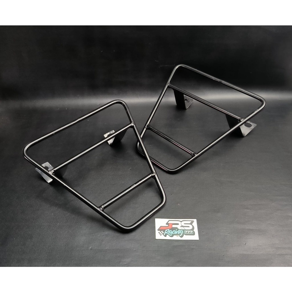 cod aksesoris sepeda motor Besi dudukan side bag kantong honda win100 win 100 Hitam