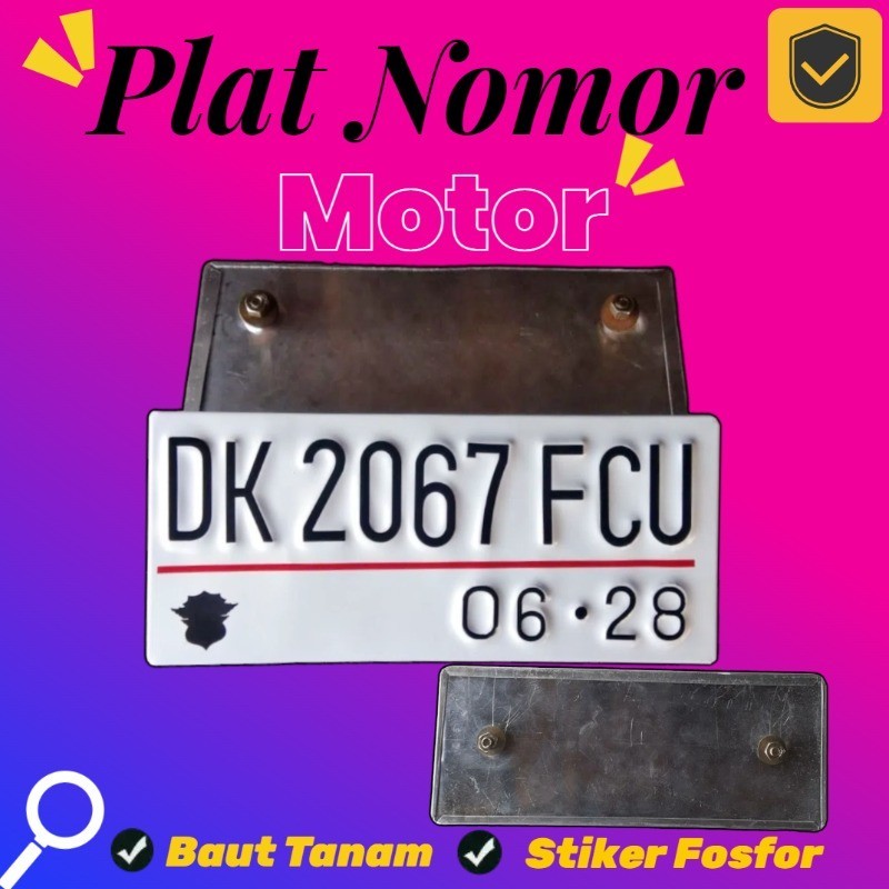 plat Nomer motor original  baut tanam