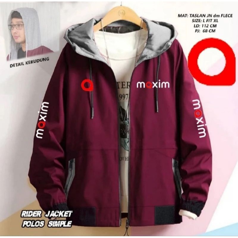 JAKET BOMBER MAXIM / JAKET MAXIM PRIORITAS / JAKET BOMBER HOODIE MAXIM / MAXIM DRIVER / JAKET TASLAN