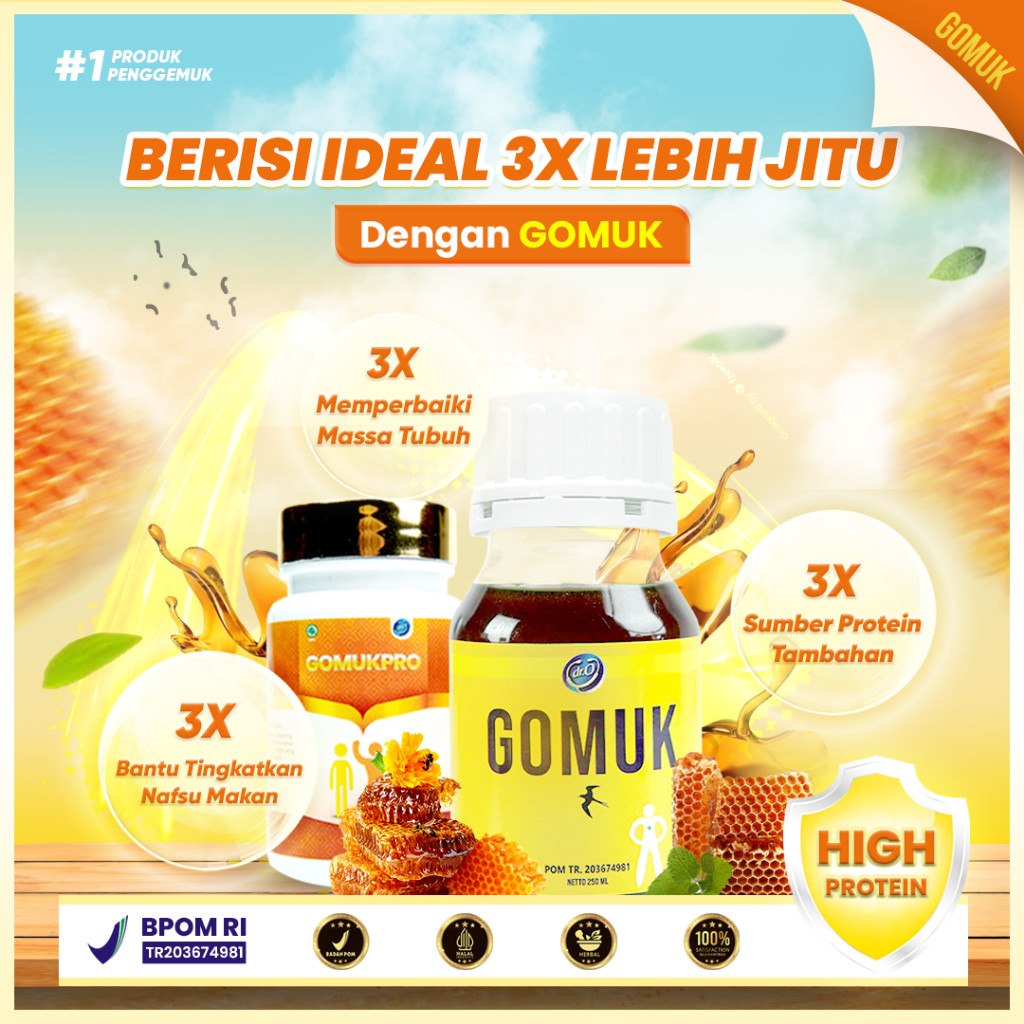 

Gomuk / Madu Penggemuk Herbal / Naikkan BB 5-15 KG / 1 BOTOL MADU 200 ML