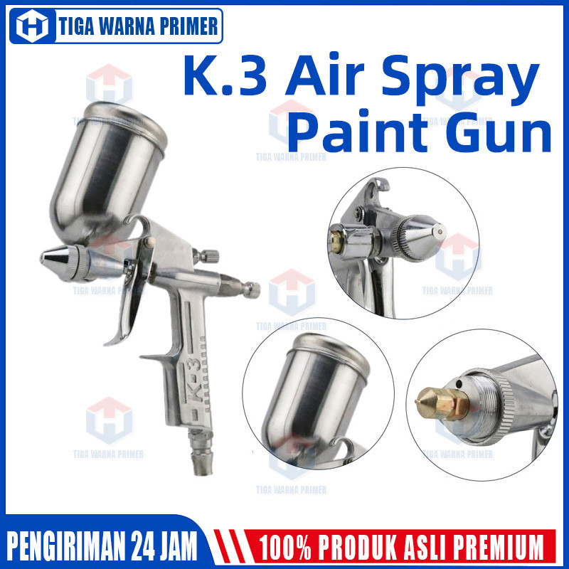 

K3 Spray Gun Angin Mesin Kompresor F75 Spet Cat Tabung Atas 400ml Alat Spet Semprot Cat Tabung Atas